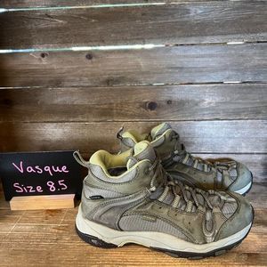Womens Vasque VST Green‎ Leather Outdoor Ankle Hiking Boots Size 8.5 M GUC